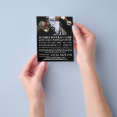 サッカー選手、フットボール広告キャンプズフライヤー チラシ (手)