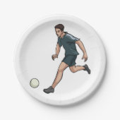 サッカー選手 ペーパープレート (正面)