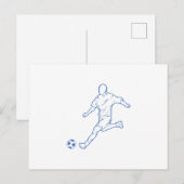 サッカー選手 ポストカード (正面/裏面)