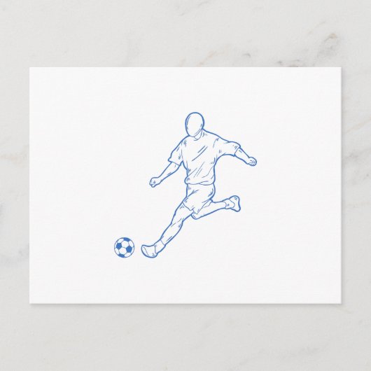 サッカー選手 ポストカード (正面)