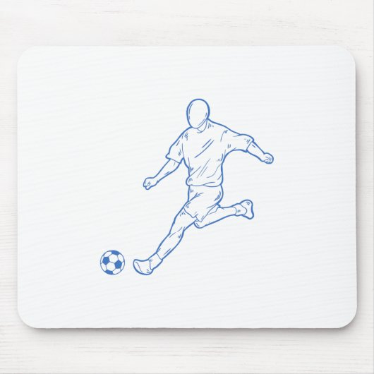 サッカー選手 マウスパッド (正面)