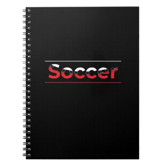 サッカー選手 – ミニマリストアートジオメトリックアーチ ノートブック (正面)