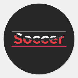 サッカー選手 – ミニマリストアートジオメトリックアーチ ラウンドシール
