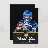 サッカー選手 卒業おめでとう フォト サンキューカード (正面/裏面)