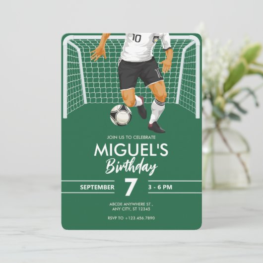サッカー選手 招待状 (スタンド正面)