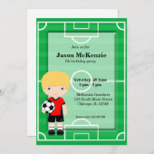 サッカー選手 招待状 (正面/裏面)