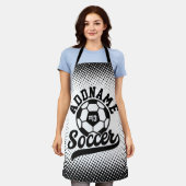 サッカー選手ADD NAMEサッカーチームパーソナライズされた エプロン (着用した状態)