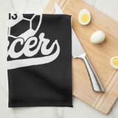 サッカー選手ADD NAMEサッカーチームパーソナライズされた キッチンタオル (四つ折り)