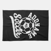 サッカー選手ADD NAMEサッカーチームパーソナライズされた キッチンタオル (横)
