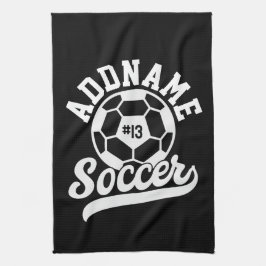 サッカー選手ADD NAMEサッカーチームパーソナライズされた キッチンタオル