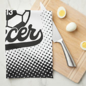 サッカー選手ADD NAMEサッカーチームパーソナライズされた キッチンタオル (四つ折り)