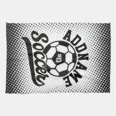 サッカー選手ADD NAMEサッカーチームパーソナライズされた キッチンタオル (横)