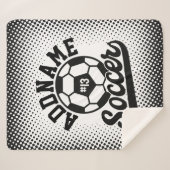 サッカー選手ADD NAMEサッカーチームパーソナライズされた シェルパブランケット (正面(横))