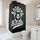 サッカー選手ADD NAMEサッカーチームパーソナライズされた シャワーカーテン (インサイチュ)