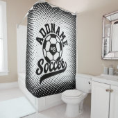 サッカー選手ADD NAMEサッカーチームパーソナライズされた シャワーカーテン (インサイチュ)