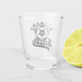 サッカー選手ADD NAMEサッカーチームパーソナライズされた ショットグラス (裏面)