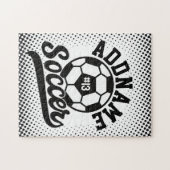 サッカー選手ADD NAMEサッカーチームパーソナライズされた ジグソーパズル (横)