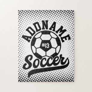 サッカー選手ADD NAMEサッカーチームパーソナライズされた ジグソーパズル