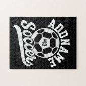 サッカー選手ADD NAMEサッカーチームパーソナライズされた ジグソーパズル (横)