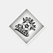 サッカー選手ADD NAMEサッカーチームパーソナライズされた スタンダードカクテルナプキン (角)