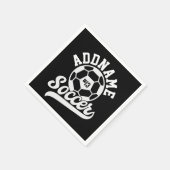 サッカー選手ADD NAMEサッカーチームパーソナライズされた スタンダードカクテルナプキン (角)