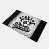 サッカー選手ADD NAMEサッカーチームパーソナライズされた ドアマット (アングル)
