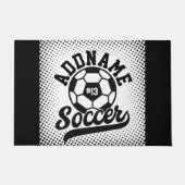 サッカー選手ADD NAMEサッカーチームパーソナライズされた ドアマット (正面)