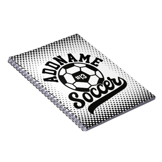 サッカー選手ADD NAMEサッカーチームパーソナライズされた ノートブック (右側)