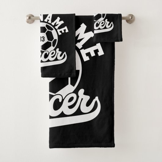 サッカー選手ADD NAMEサッカーチームパーソナライズされた バスタオルセット (インサイチュ)