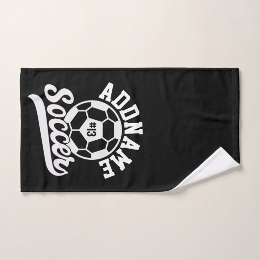 サッカー選手ADD NAMEサッカーチームパーソナライズされた バスタオルセット (ハンドタオル)