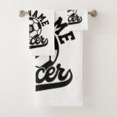 サッカー選手ADD NAMEサッカーチームパーソナライズされた バスタオルセット (インサイチュ)