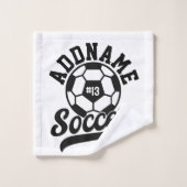 サッカー選手ADD NAMEサッカーチームパーソナライズされた バスタオルセット (ウォッシュタオル)