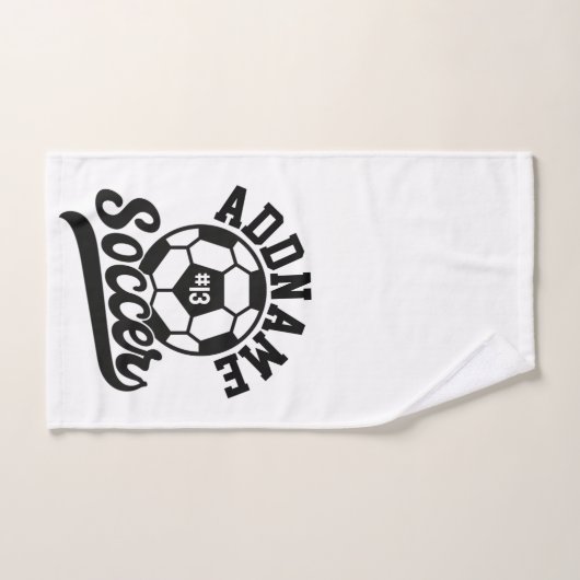 サッカー選手ADD NAMEサッカーチームパーソナライズされた バスタオルセット (ハンドタオル)