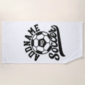 サッカー選手ADD NAMEサッカーチームパーソナライズされた ビーチタオル (正面)
