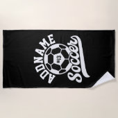 サッカー選手ADD NAMEサッカーチームパーソナライズされた ビーチタオル (正面)