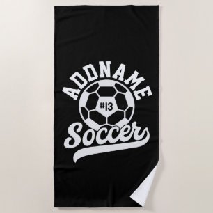 サッカー選手ADD NAMEサッカーチームパーソナライズされた ビーチタオル