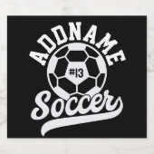 サッカー選手ADD NAMEサッカーチームパーソナライズされた ビールラベル (シングルラベル)