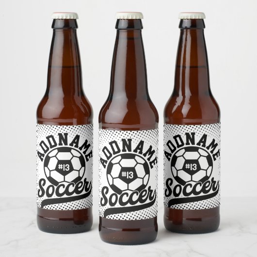 サッカー選手ADD NAMEサッカーチームパーソナライズされた ビールラベル (ボトル)