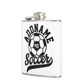 サッカー選手ADD NAMEサッカーチームパーソナライズされた フラスク (左)