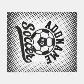サッカー選手ADD NAMEサッカーチームパーソナライズされた フリースブランケット (正面(横))
