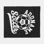 サッカー選手ADD NAMEサッカーチームパーソナライズされた フリースブランケット (正面(横))