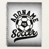 サッカー選手ADD NAMEサッカーチームパーソナライズされた プランナー手帳 (正面)