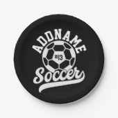 サッカー選手ADD NAMEサッカーチームパーソナライズされた ペーパープレート (正面)
