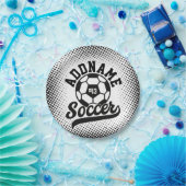 サッカー選手ADD NAMEサッカーチームパーソナライズされた ペーパープレート (パーティー)