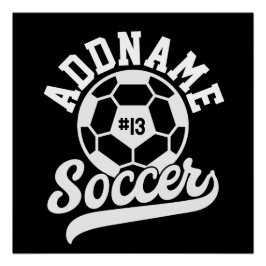 サッカー選手ADD NAMEサッカーチームパーソナライズされた ポスター