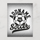 サッカー選手ADD NAMEサッカーチームパーソナライズされた ポストカード (正面)