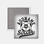 サッカー選手ADD NAMEサッカーチームパーソナライズされた マグネット (正面/裏面)