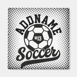 サッカー選手ADD NAMEサッカーチームパーソナライズされた マグネット