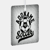 サッカー選手ADD NAMEサッカーチームパーソナライズされた メタルオーナメント (正面右)