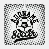 サッカー選手ADD NAMEサッカーチームパーソナライズされた メタルオーナメント (裏面)